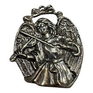 Gorham Angel Violin Brooch Silver Tone J41